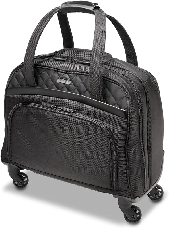 Lightweight briefcases for daily useKensington Contour 2.0 Executive 15.6” Laptop Spinner Tote Bag, Black