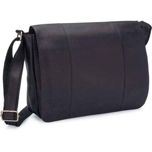 Soft - sided travel bag with reinforced corners for durabilityLe Donne Leather Dakota Laptop Messenger