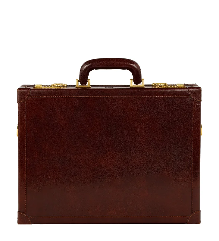 Customizable briefcases with monogramming optionsLeather Attaché Case Briefcase - A Legacy