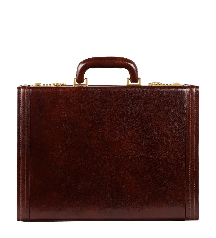 Top-rated briefcases with anti-theft featuresLeather Attaché Case Briefcase - Fatherland