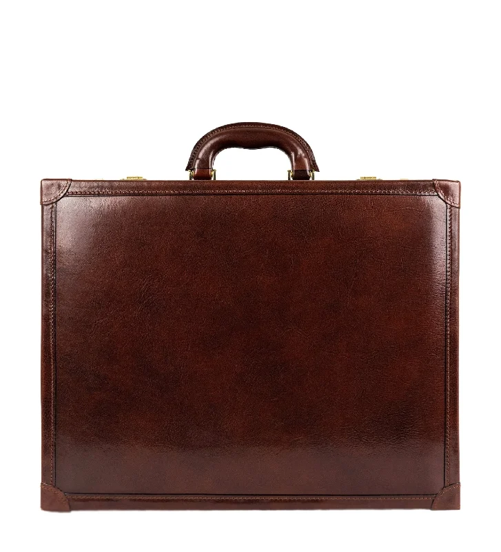 Briefcases with built-in charging portsLeather Attaché Case Briefcase - The Wind in the Willows