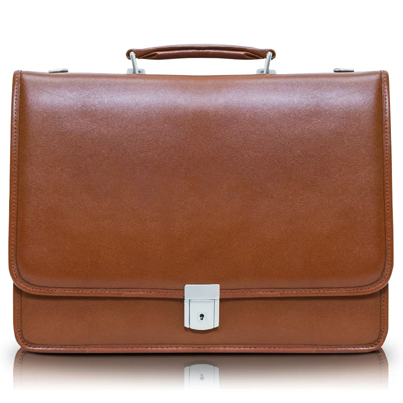 Best briefcases for business travelersLEXINGTON | 15" Leather Flap Over Laptop Briefcase