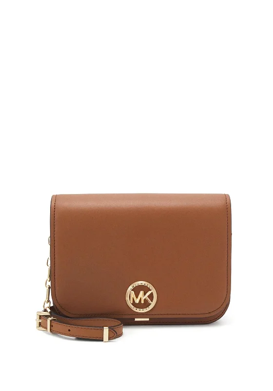 Compact men's crossbody bag for everyday carryMICHAEL Michael Kors Delancey Crossbody Bag, Tan