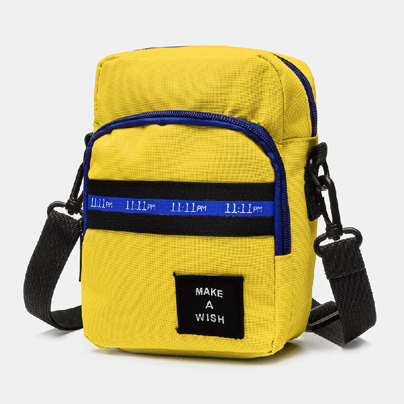 Men's crossbody bag with adjustable straps for a customized fitMen and Women Crossbody Bag Color Block Zipper Bags Waterproof for Travel