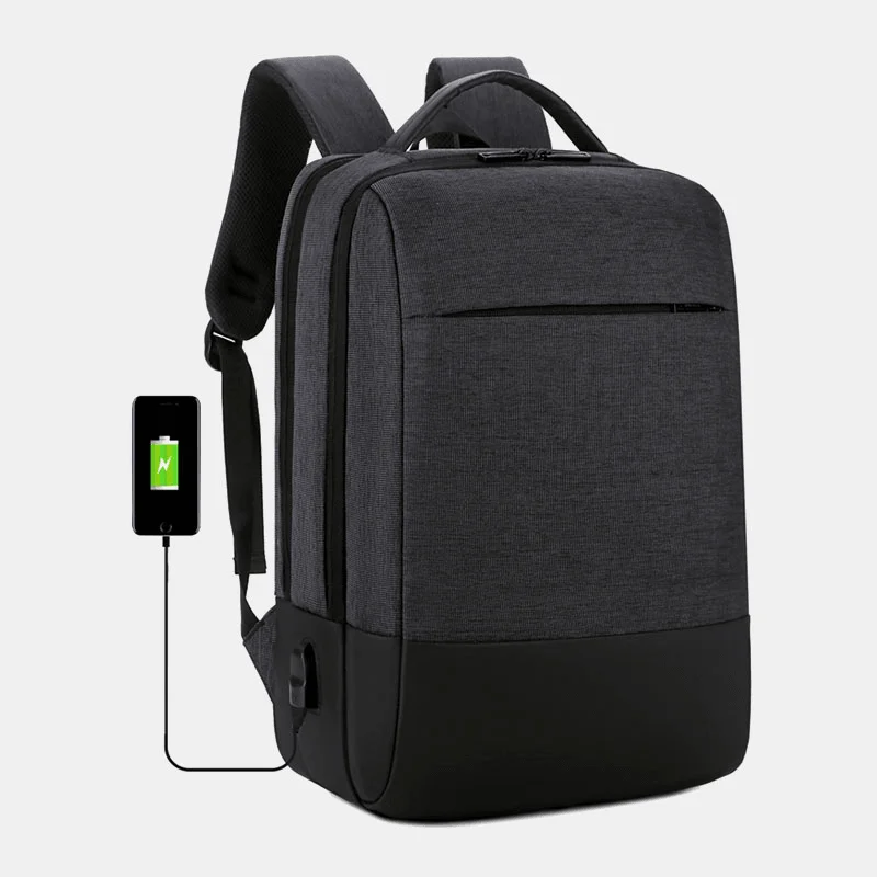 Men's backpack with a separate shoe compartment for gym-goersMen Oxford 15.6 Inch Laptop USB Charging Anti-Theft Business Laptop Bag Backpack