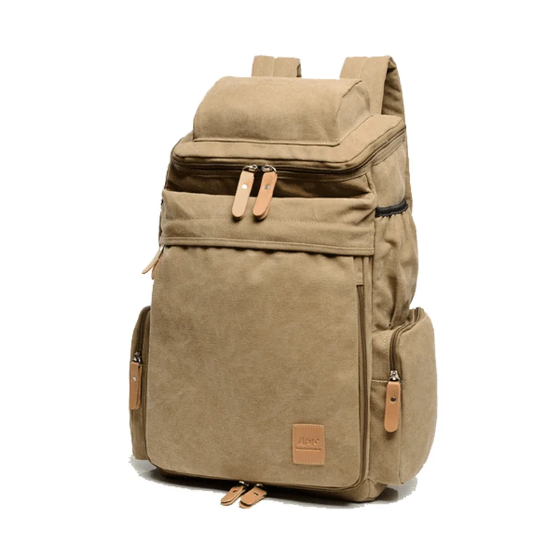 Men's foldable travel backpack with expandable design for overseas tripsMen Women Large Capacity School Laptop Backpack Canvas Casual Backpack