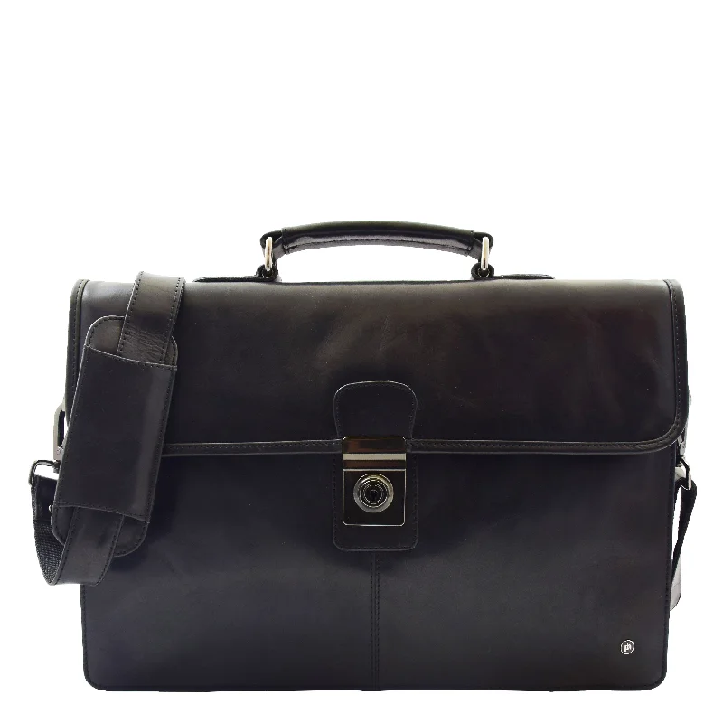 Best briefcases for business travelersMens Leather Slimline Briefcase Business Bag Lama Black