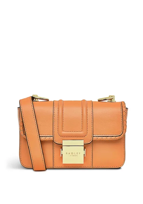 Designer men's crossbody bag with a unique pattern or logoRadley Hanley Close Leather Mini Crossbody Bag, Apricot