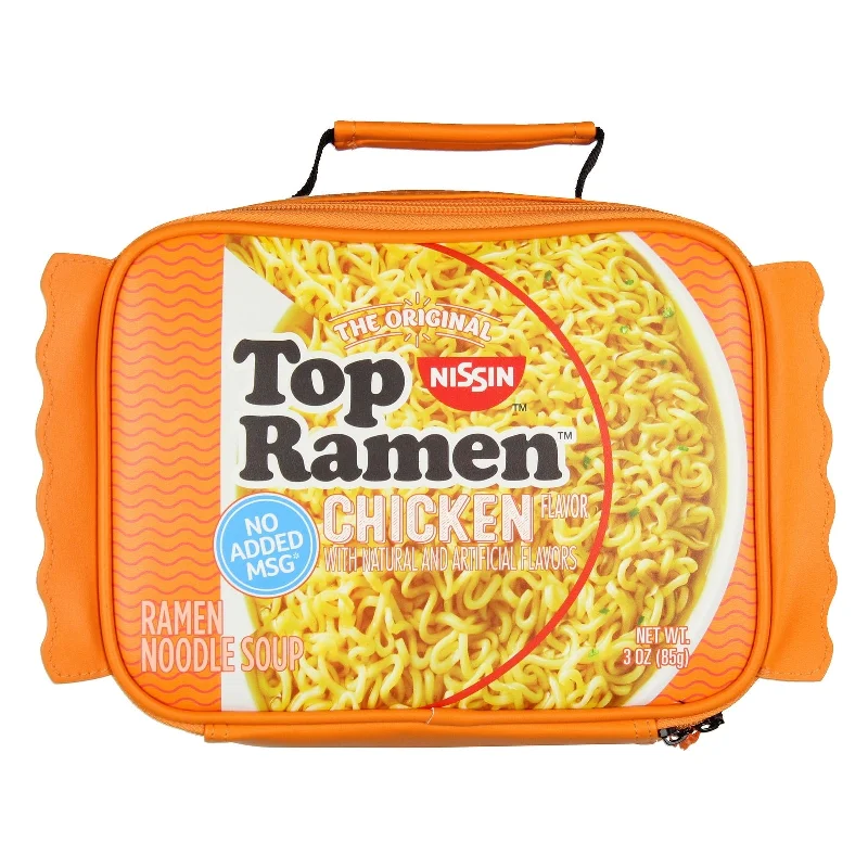 Kids' themed polyester travel bag for family road tripsNissin Top Ramen Lunch Box The Original Chicken Flavor Ramen Noodle Insulated Lunch Bag Lunch Tote - One Size Fits Most