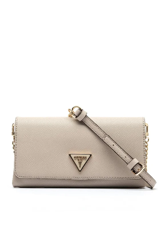 Waterproof nylon men's crossbody bag for outdoor activitiesGuess Noelle Saffiano Clutch Crossbody Bag, Taupe