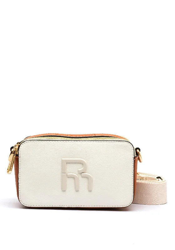 Designer men's crossbody bag with a unique pattern or logoPepe Moll Faux Pebbled Leather Camera Bag, Off White