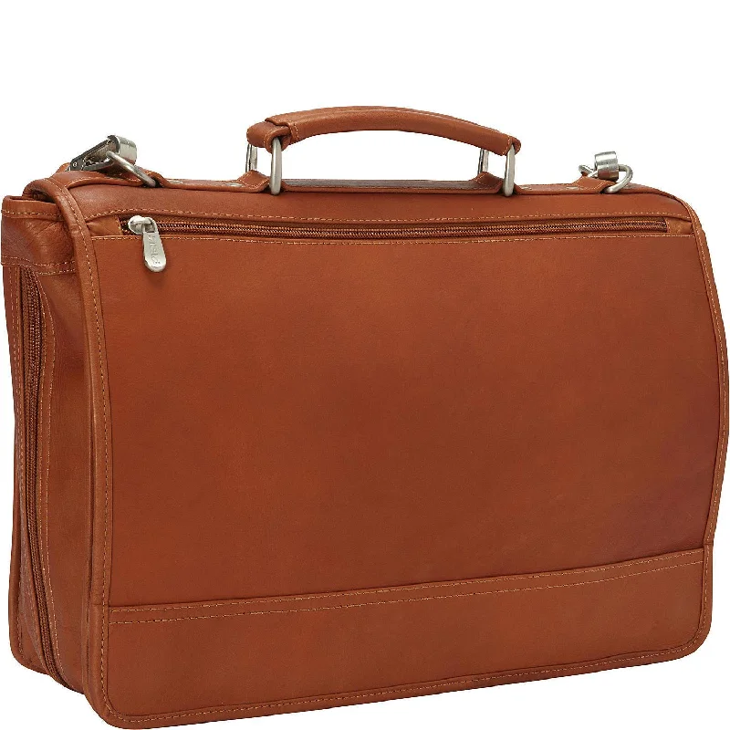 Eco-friendly briefcases made from sustainable materialsPiel Leather Two-Section Expandable Laptop Portfolio