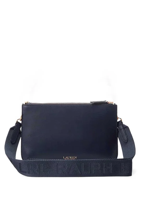 Men's crossbody bag with a hidden anti - theft pocketRalph Lauren Landyn Leather Crossbody, Refined Navy