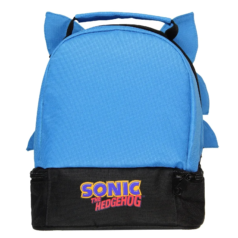 Smart travel bag with integrated GPS tracker for lost item recoverySega Sonic the Hedgehog Lunch Bag Big Face Dual Compartment Lunch Box Kit - One Size Fits Most