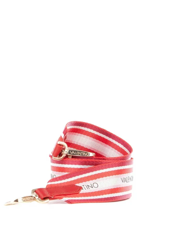 Men's crossbody bag with a built - in charging port for tech use on the goValentino Shibuya Stripe Crossbody Strap, Red Multi