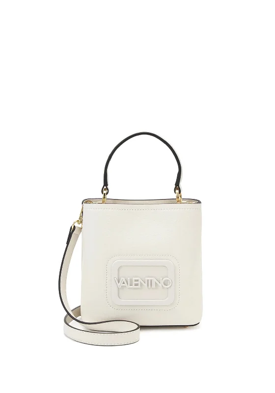 Minimalist men's crossbody bag with a single compartment for simplicityValentino Trafalgar Mini Bucket Bag, White