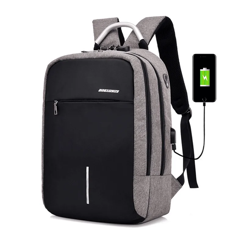 Men's backpack with USB charging port for tech-savvy guysTravel Laptop Backpack anti Theft Bag with Combination Lock & USB Charging Port