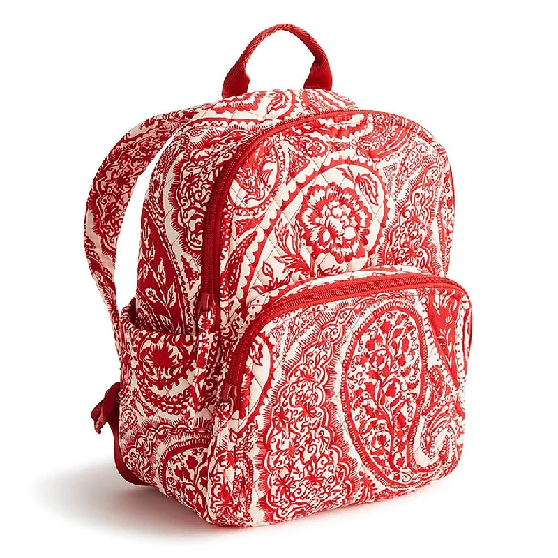 Men's smart backpack with integrated tracking device for securityVera Bradley : Small Banbury Backpack - Paisley key in Cotton gabardine