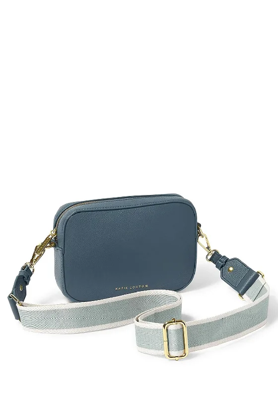 Men's crossbody bag with multiple interior pockets for organizationKatie Loxton Zana Mini Canvas Strap Crossbody Bag, Navy